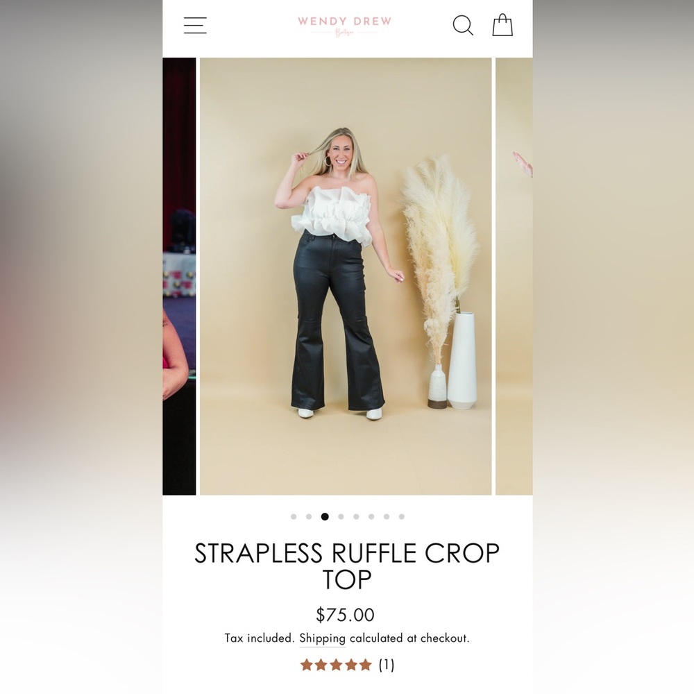 NWOT ruffle crop top, plus size
